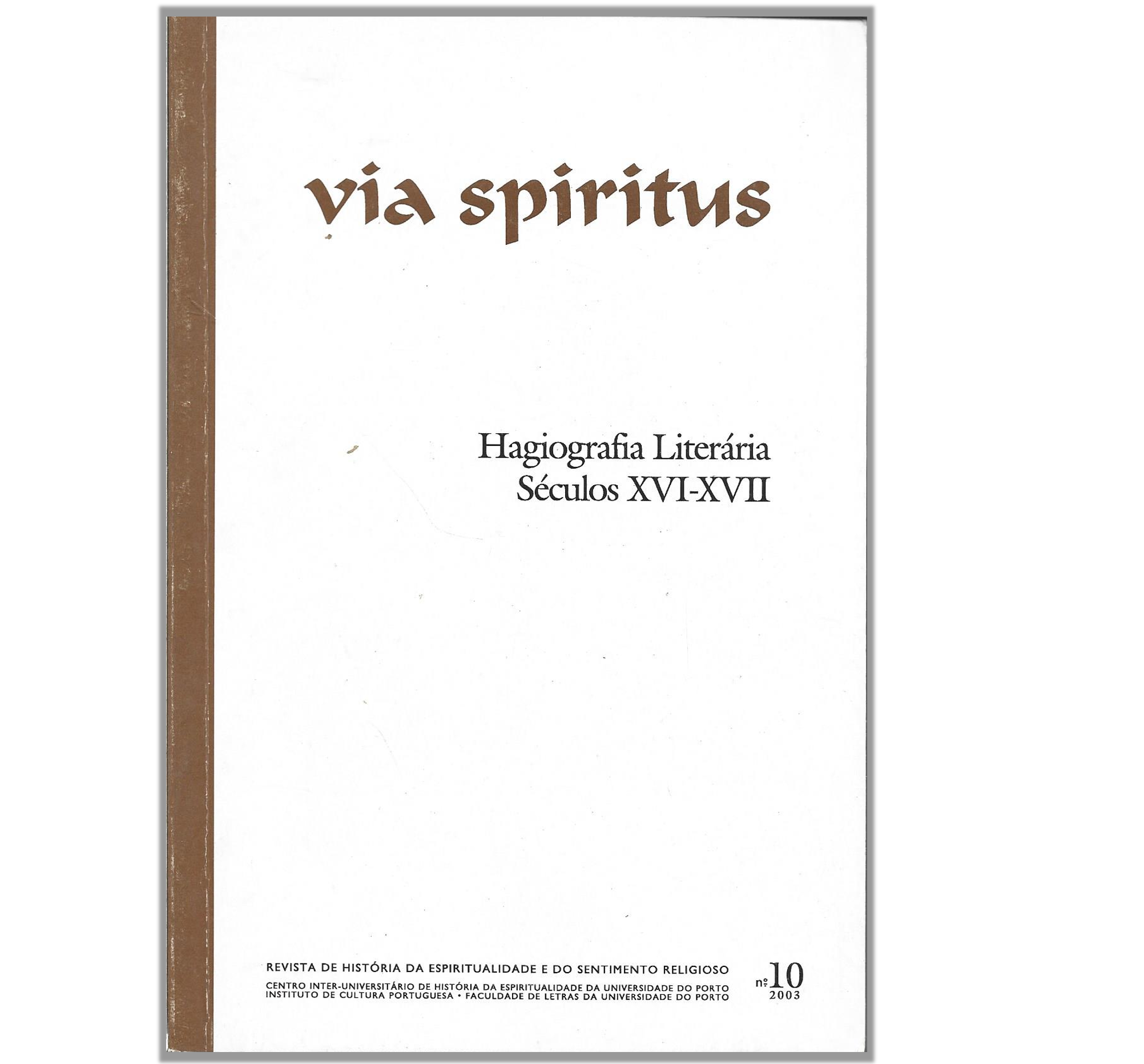 HAGIOGRAFIA LITERÁRIA. SÉCULOS XVI-XVII