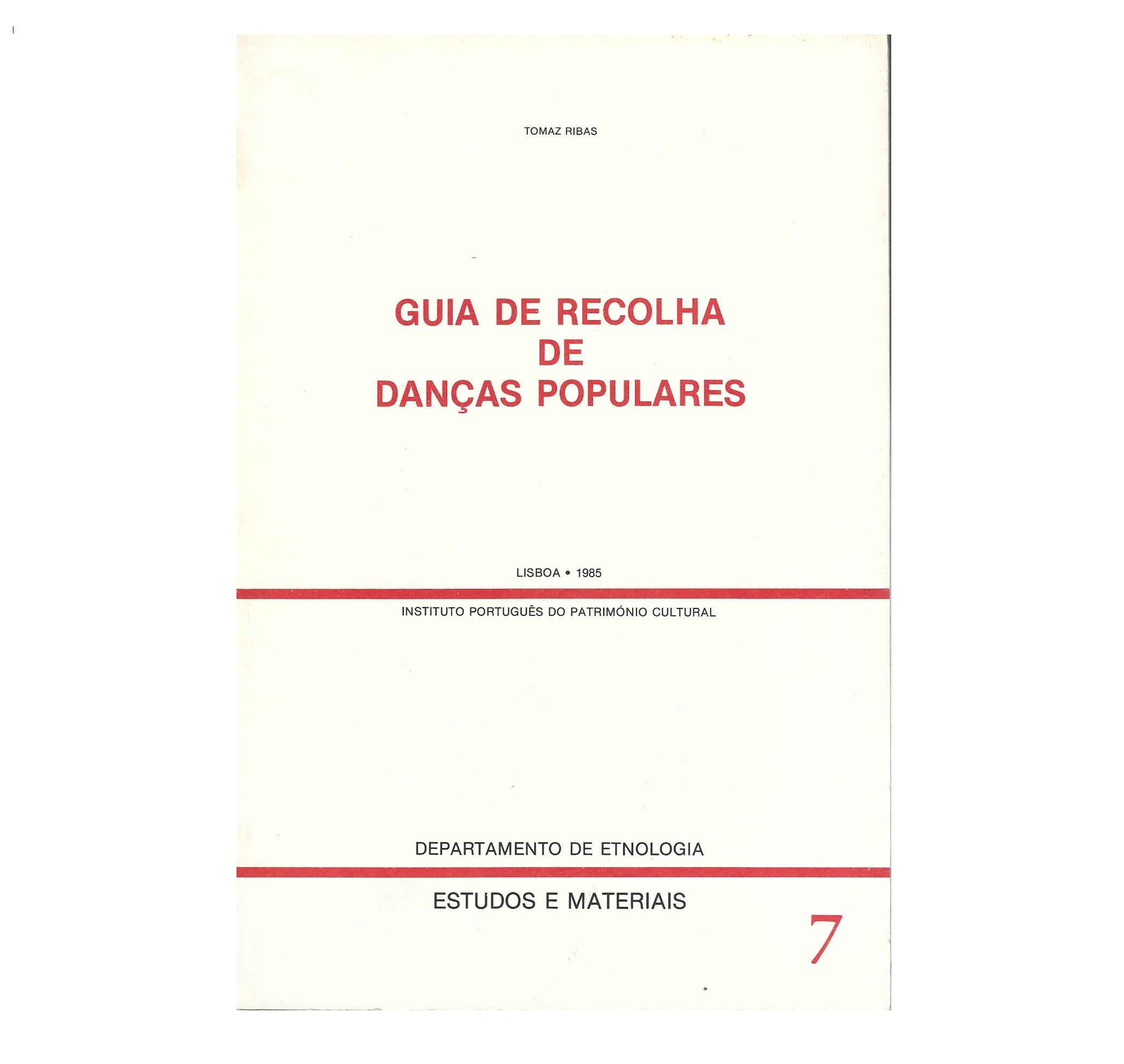 GUIA DE RECOLHA DE DANÇAS POPULARES 