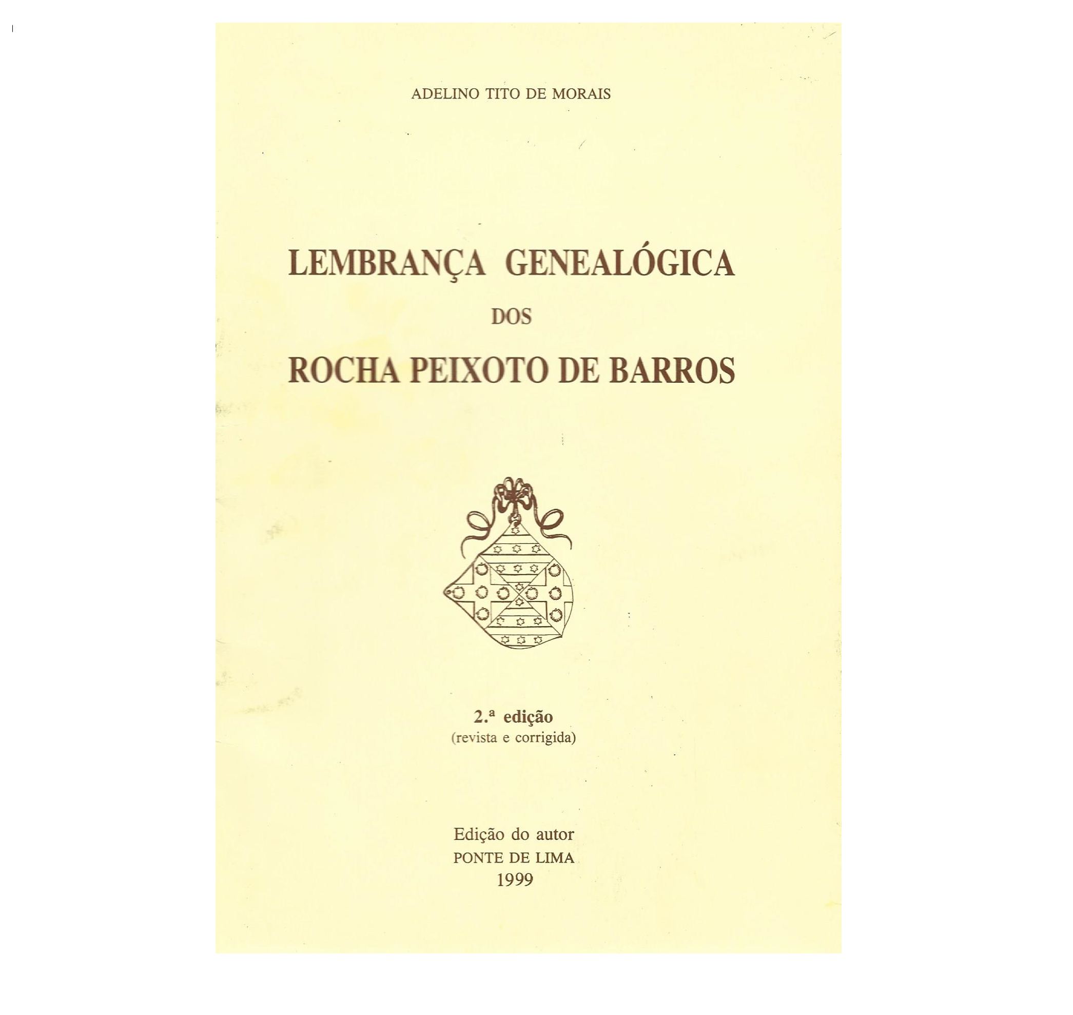 LEMBRANÇA GENEALÓGICA DOS ROCHA PEIXOTO DE BARROS 