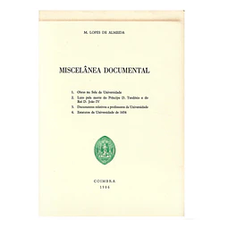 COIMBRA SEC. XVII: MISCELÂNEA DOCUMENTAL