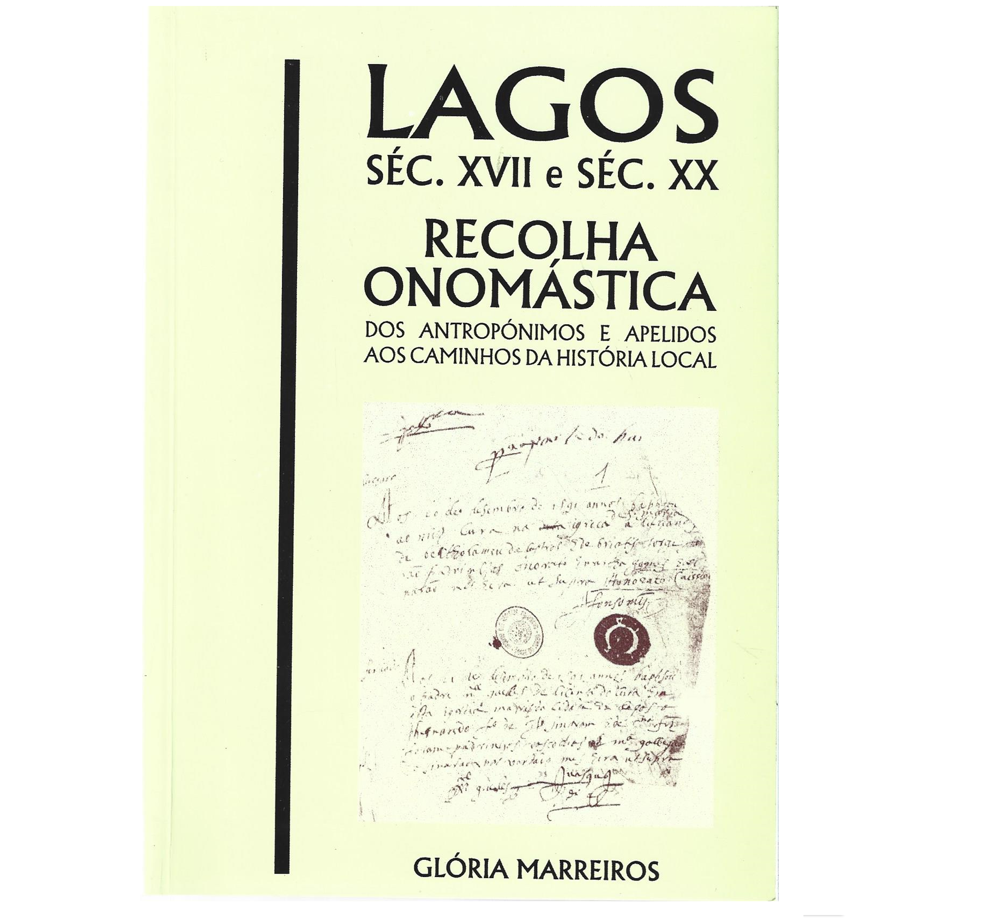 LAGOS: SÉCULO XVII E SÉCULO XX: RECOLHA ONOMÁSTICA 