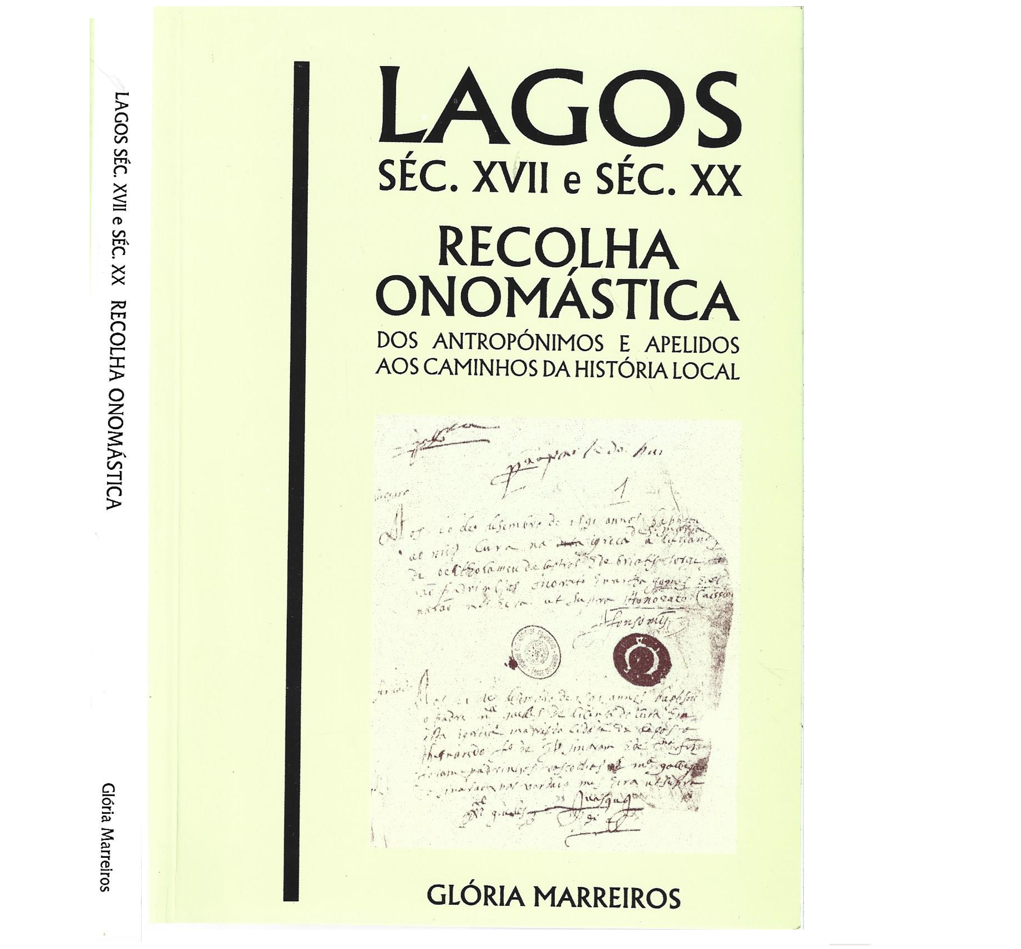 LAGOS: SÉCULO XVII E SÉCULO XX: RECOLHA ONOMÁSTICA 