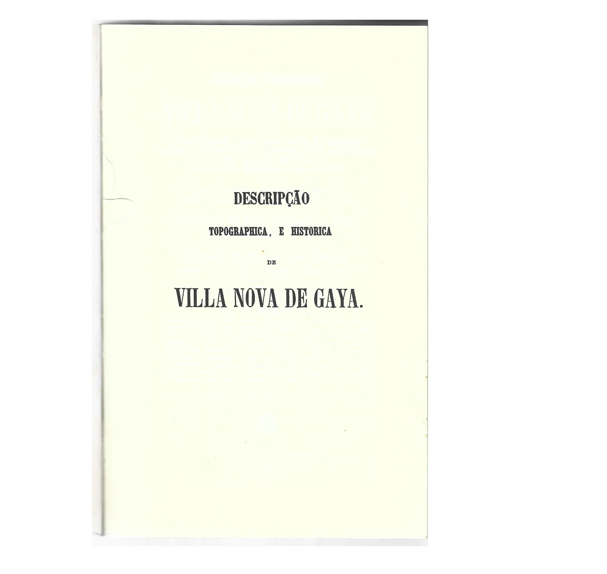 DESCRIPÇÃO TOPOGRAPHICA DE VILLA NOVA DE GAYA