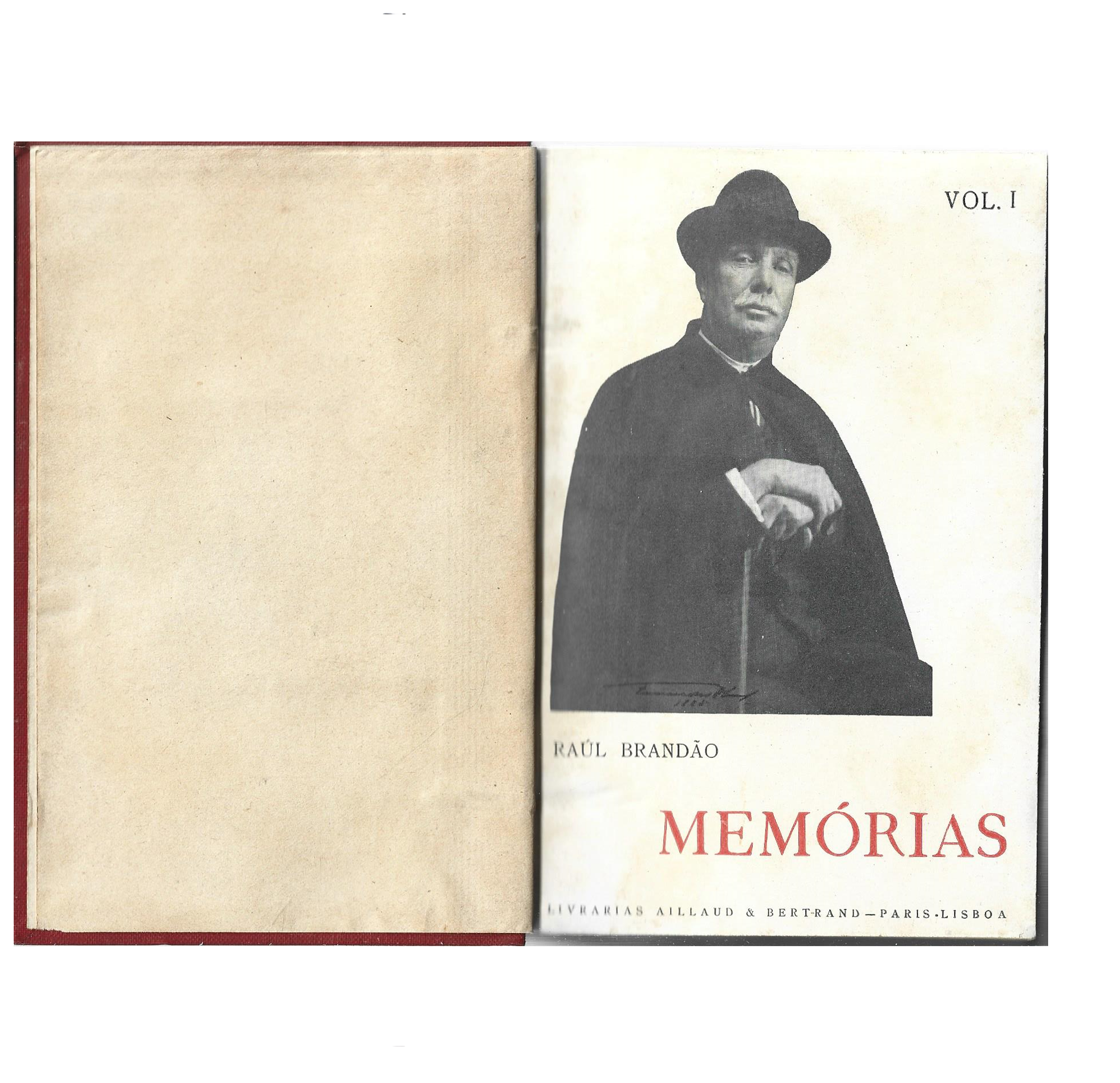 MEMÓRIAS. RAÚL BRANDÃO.