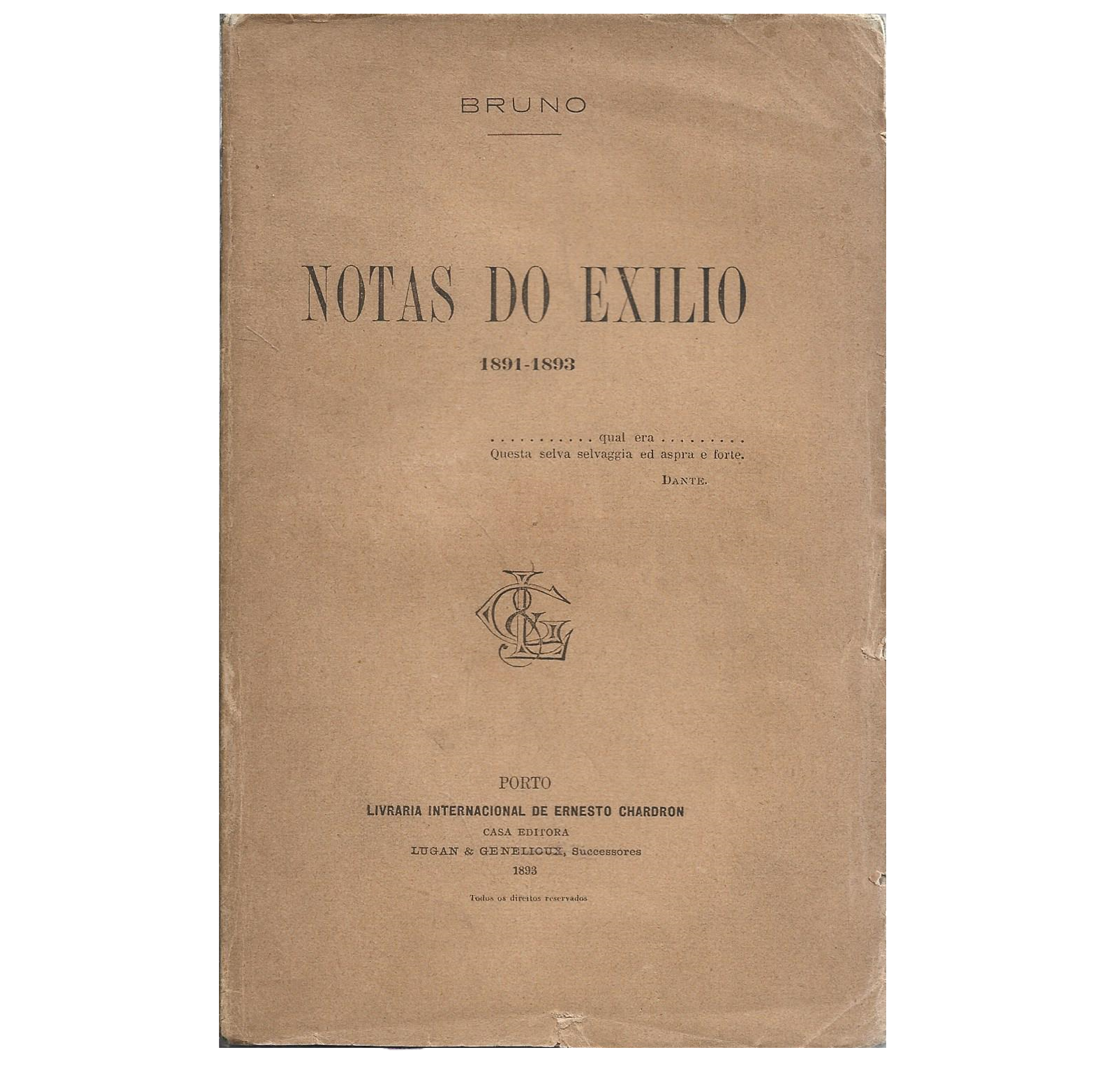NOTAS DO EXILIO: 1891-1893.