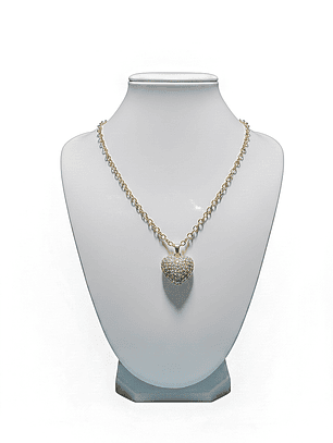 Coração Radiante em Aço Inoxidável