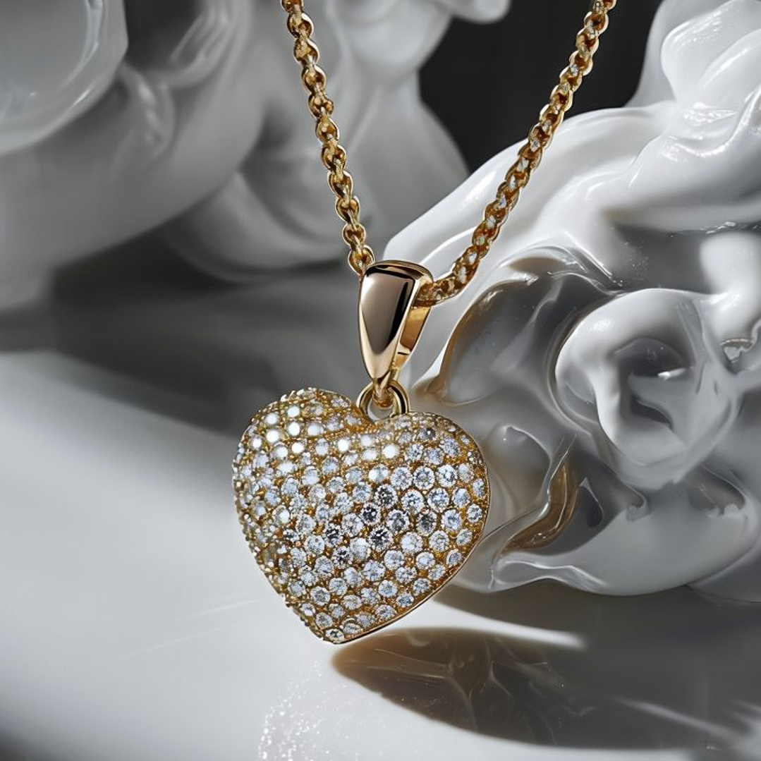 Coração Radiante em Aço Inoxidável 3