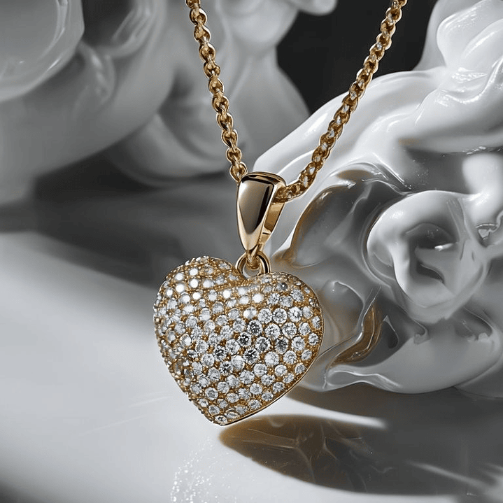 Coração Radiante em Aço Inoxidável 3