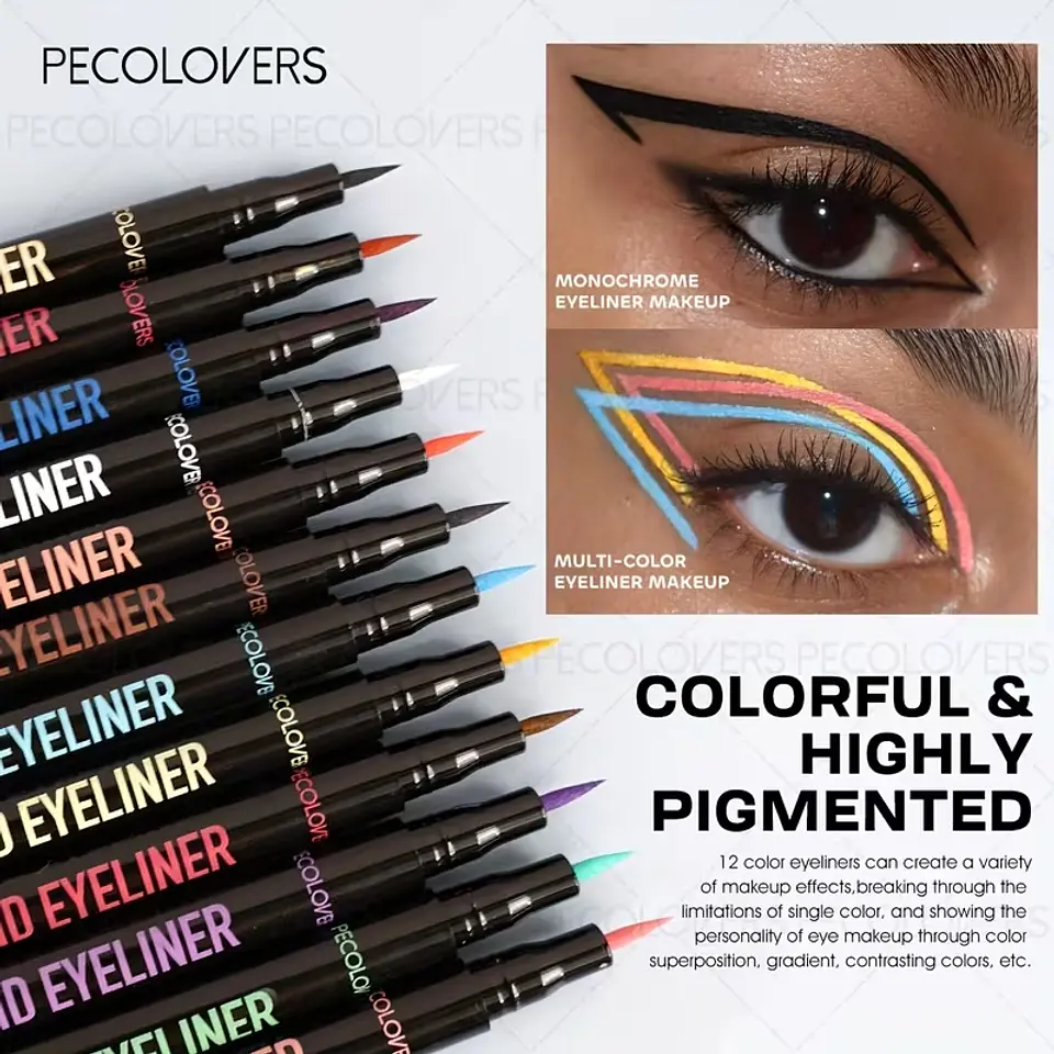 Delineador de Ojos Coloridos en Plumón 4