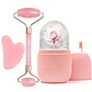Set Facial 3 en 1: Rodillo, Gua Sha y Molde de Hielo - Miniatura 2