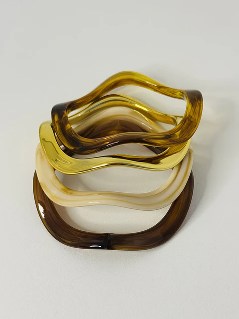 Set de Brazaletes Ondulados (Wave) x4