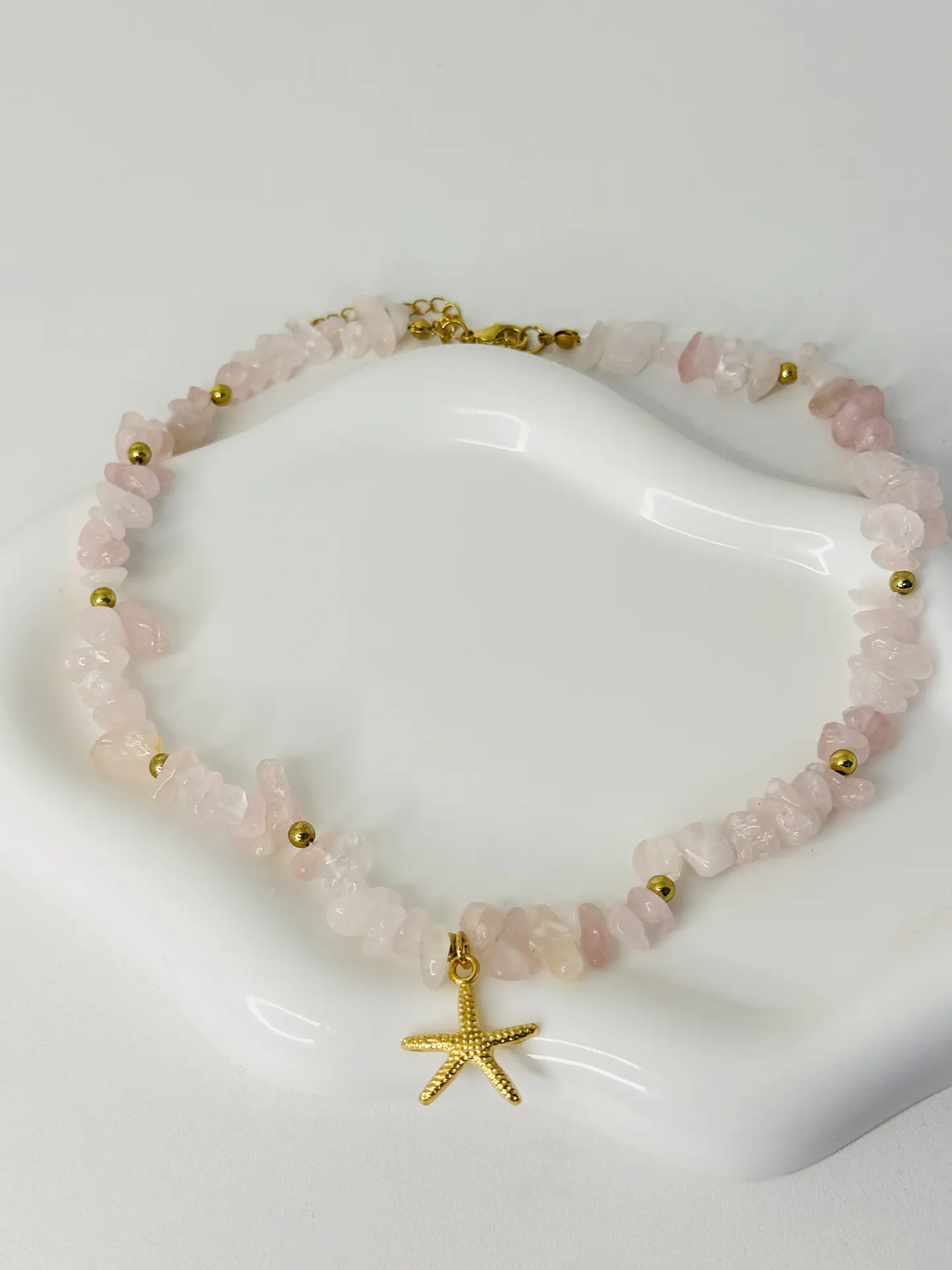Collar en Cuarzo Rosa Estrella de Mar 3
