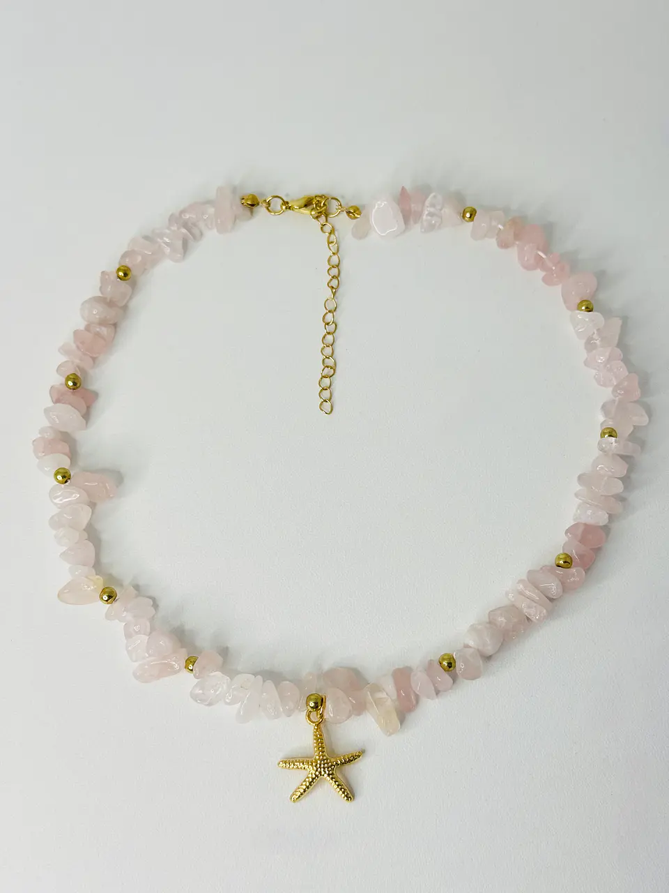 Collar en Cuarzo Rosa Estrella de Mar 1