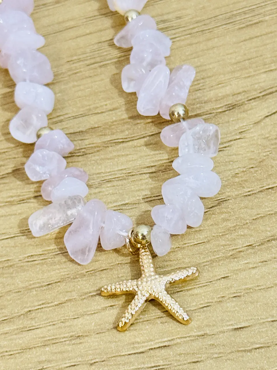 Collar en Cuarzo Rosa Estrella de Mar 4
