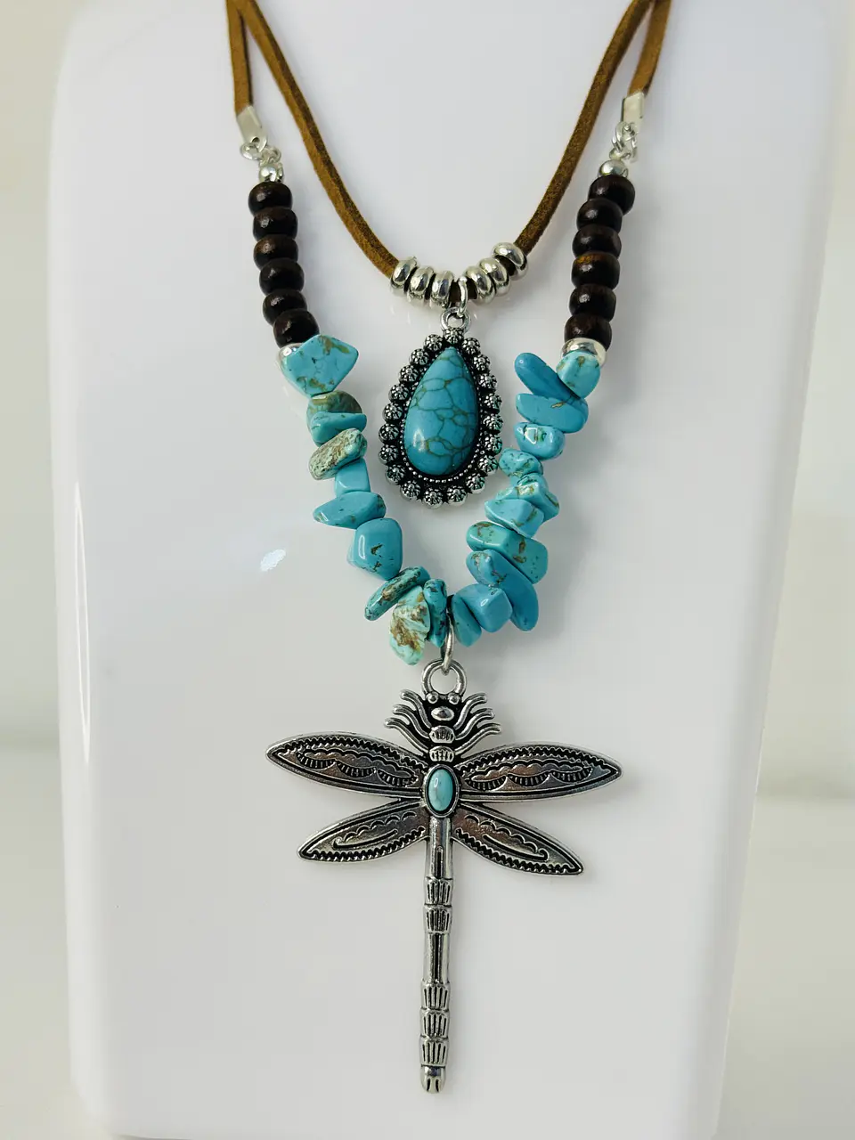Set x2 Collares Boho Turquesa  3