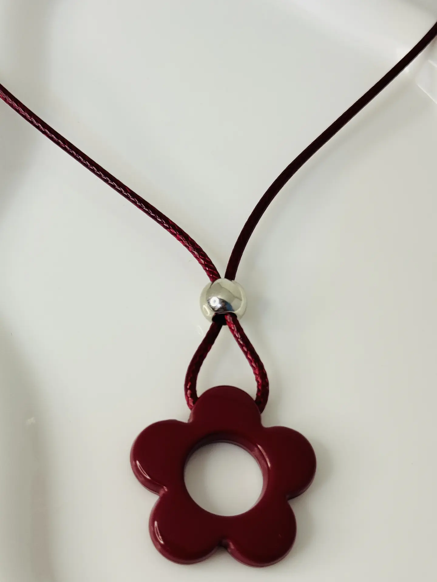 Set x3 Collares Flor Roja Mostacilla 6