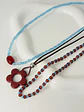 Set x3 Collares Flor Roja Mostacilla - Miniatura 3