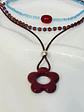 Set x3 Collares Flor Roja Mostacilla - Miniatura 5