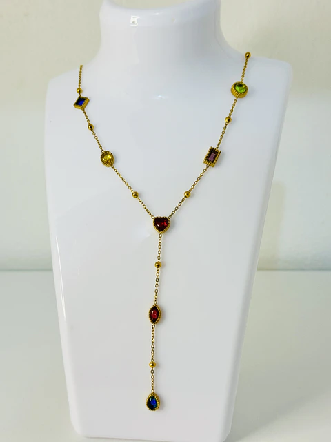 Collar Corbatero Multicolores en Acero Inoxidable