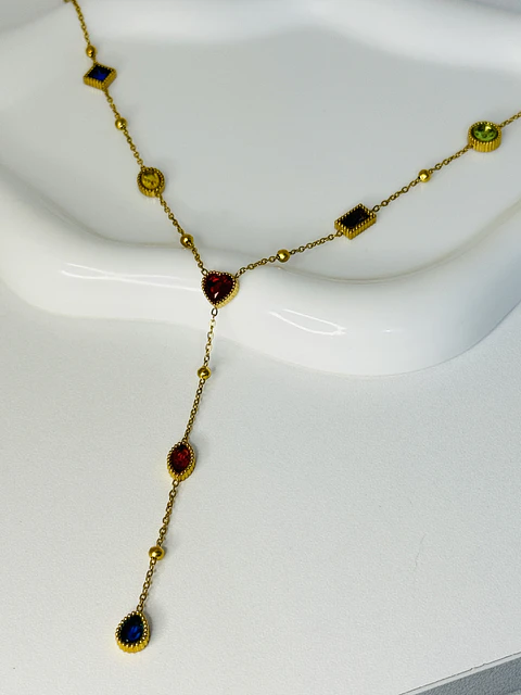 Collar Corbatero Multicolores en Acero Inoxidable