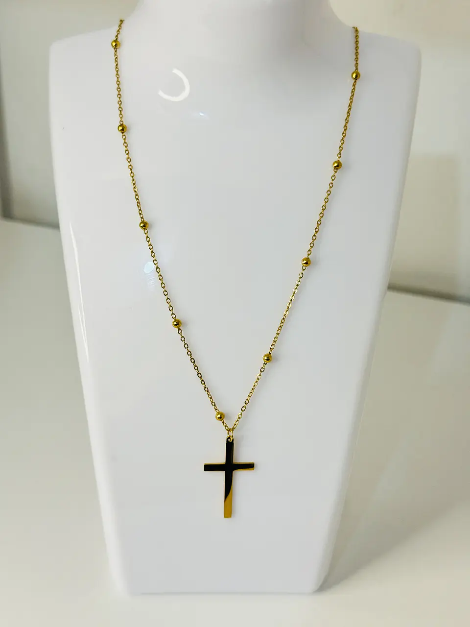 Collar Cruz  en Acero Inoxidable 2