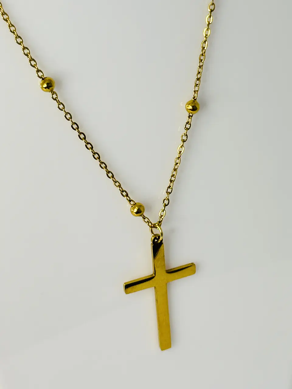 Collar Cruz  en Acero Inoxidable 3