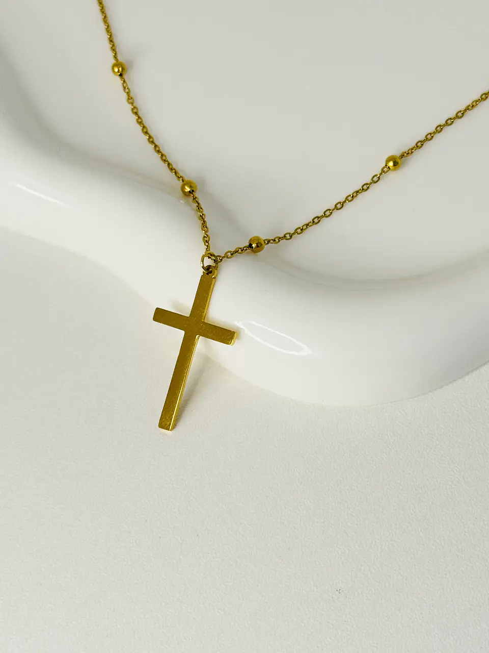 Collar Cruz  en Acero Inoxidable 5