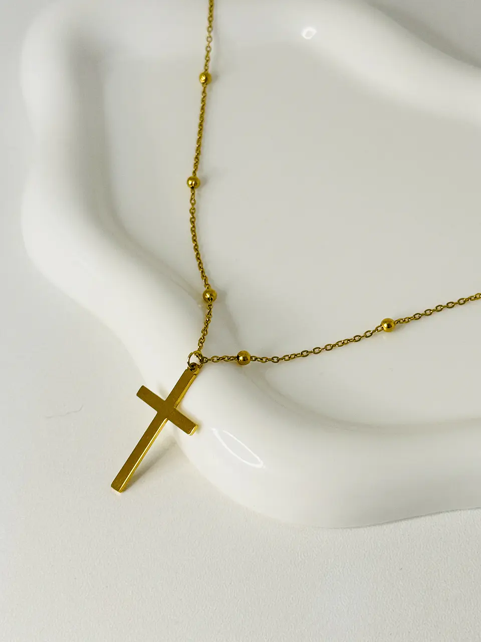 Collar Cruz  en Acero Inoxidable 6