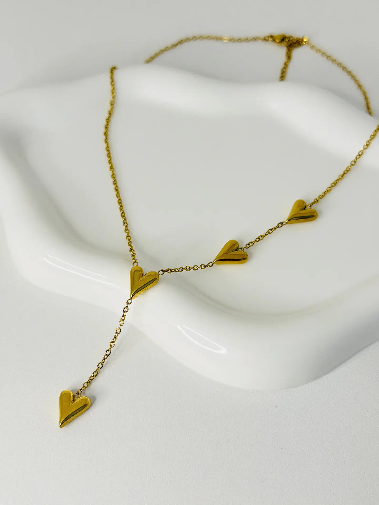 Collar corazones en Acero Inoxidable 3