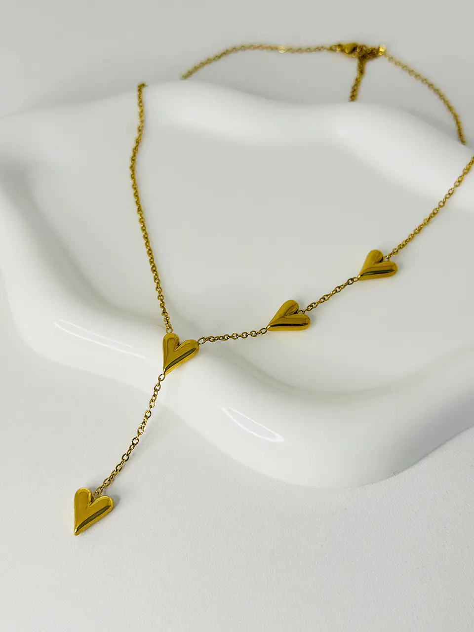 Collar corazones en Acero Inoxidable 3