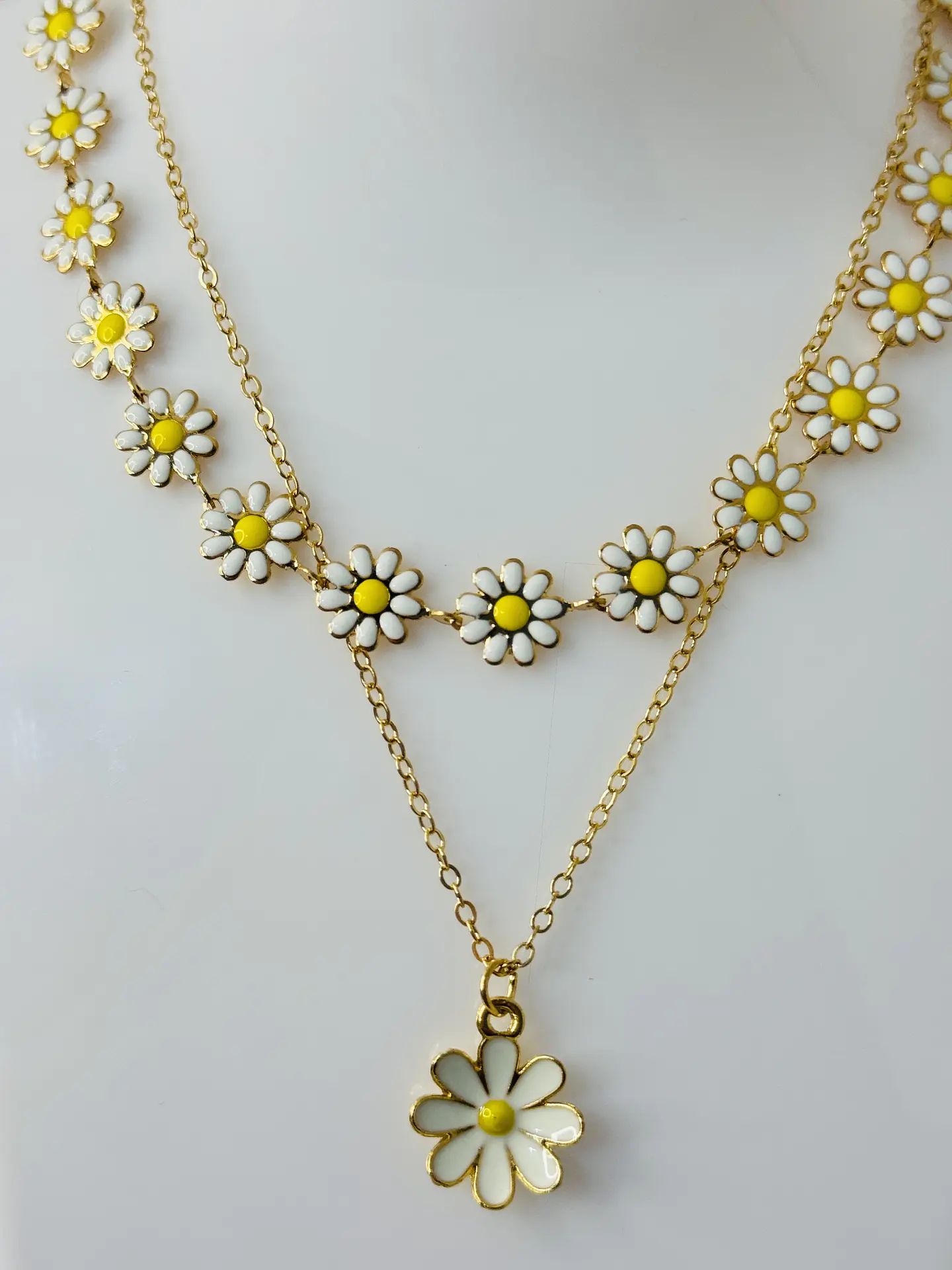 Collar de Doble Capa Margaritas 4
