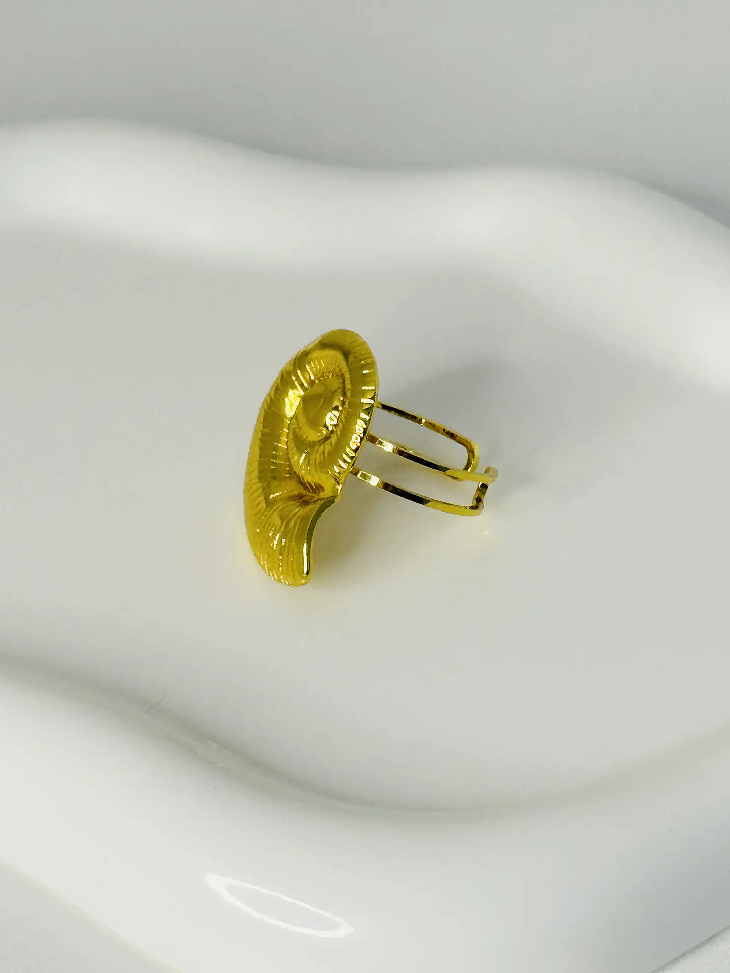 Anillo Caracol Marino Maxi  en Acero  3