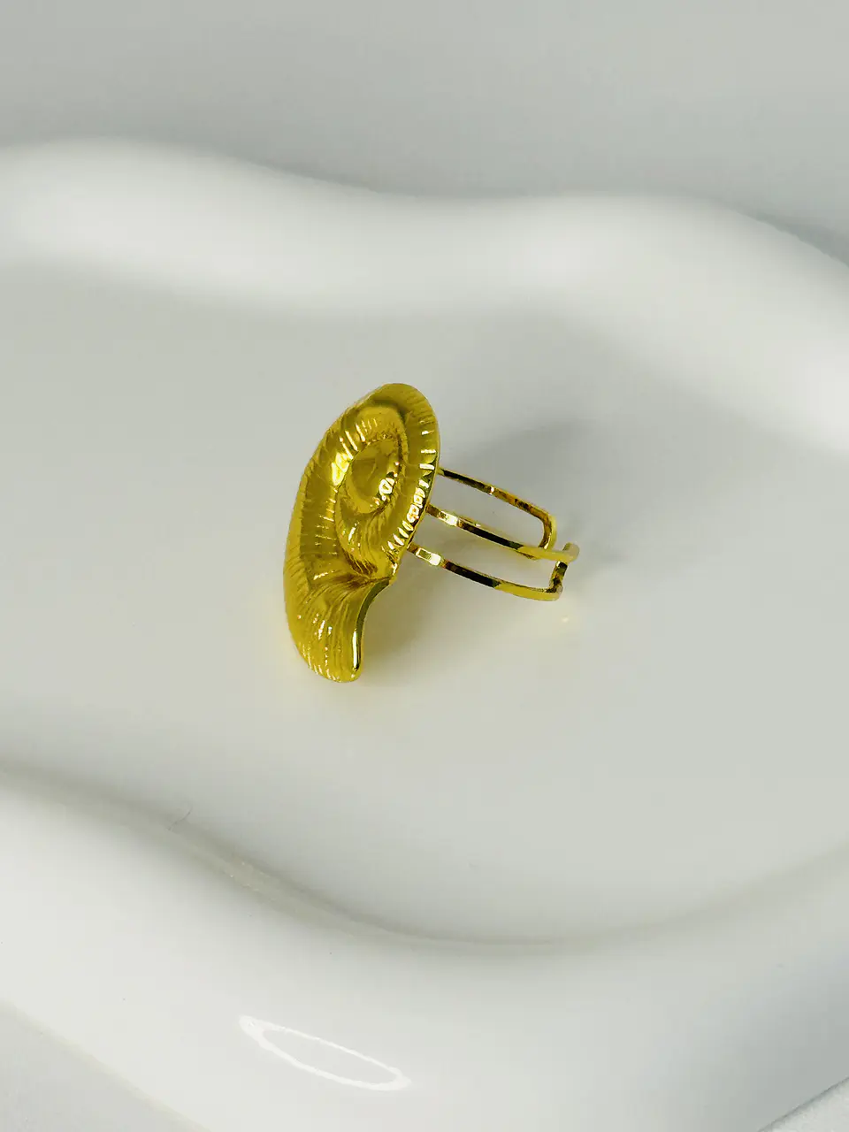 Anillo Caracol Marino Maxi  en Acero  3