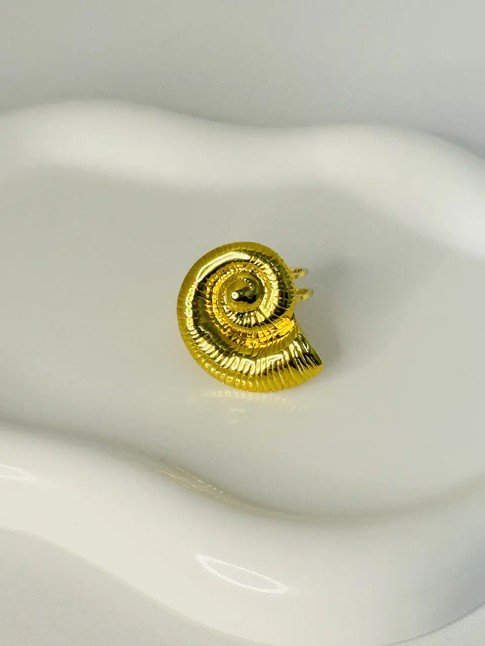 Anillo Caracol Marino Maxi  en Acero  1