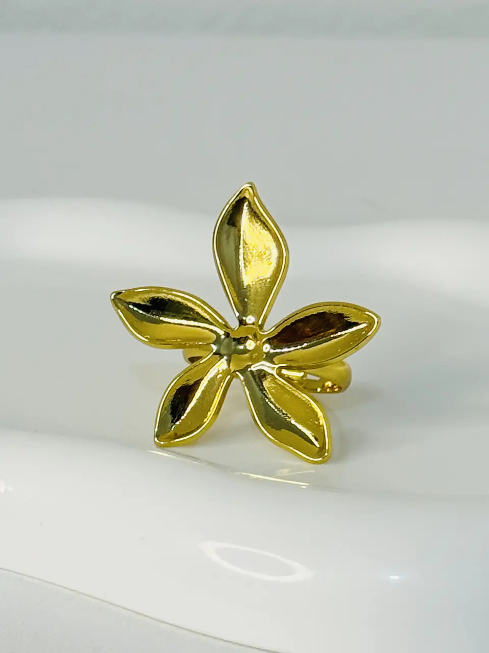 Maxi Anillo Flor en Acero Inoxidable 2