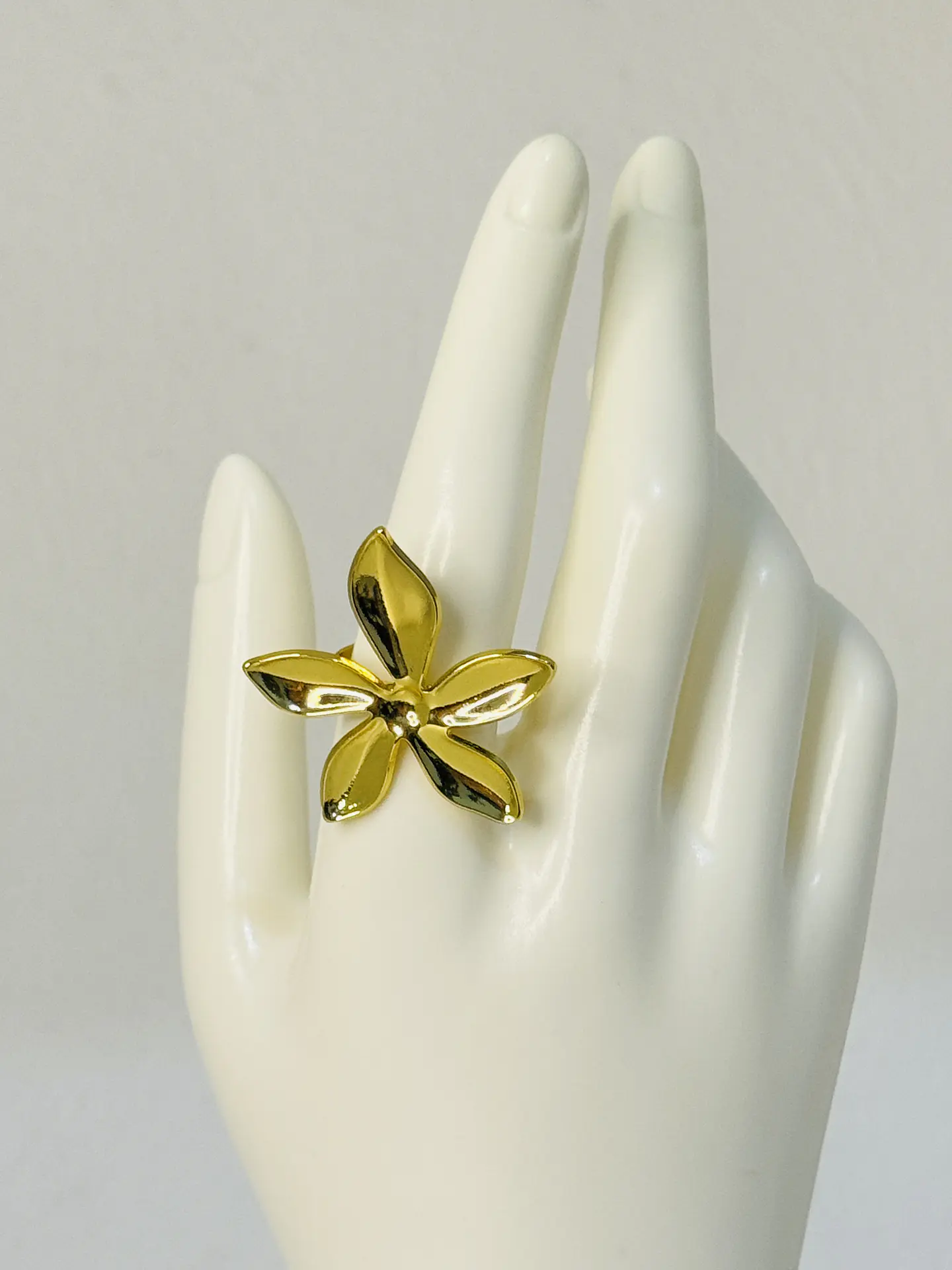 Maxi Anillo Flor en Acero Inoxidable 5