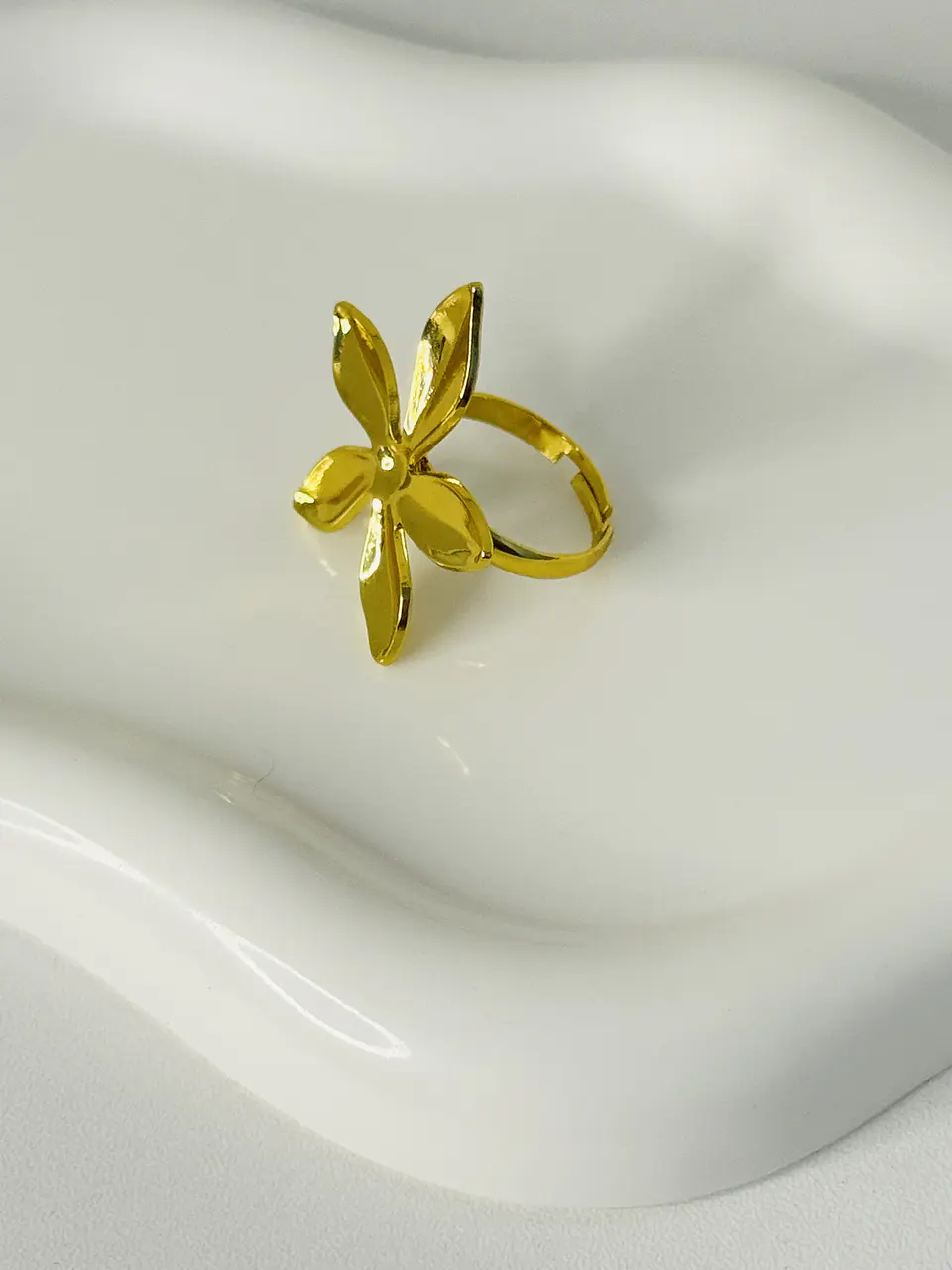 Maxi Anillo Flor en Acero Inoxidable 1