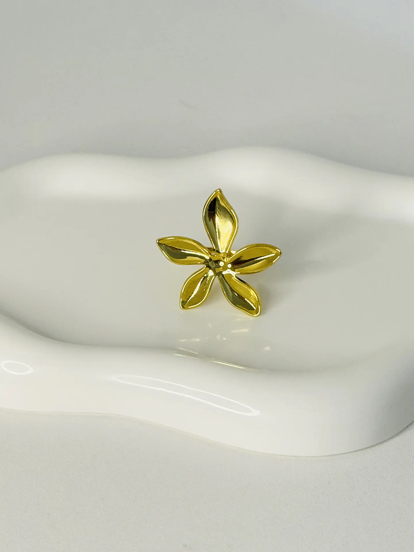 Maxi Anillo Flor en Acero Inoxidable 7