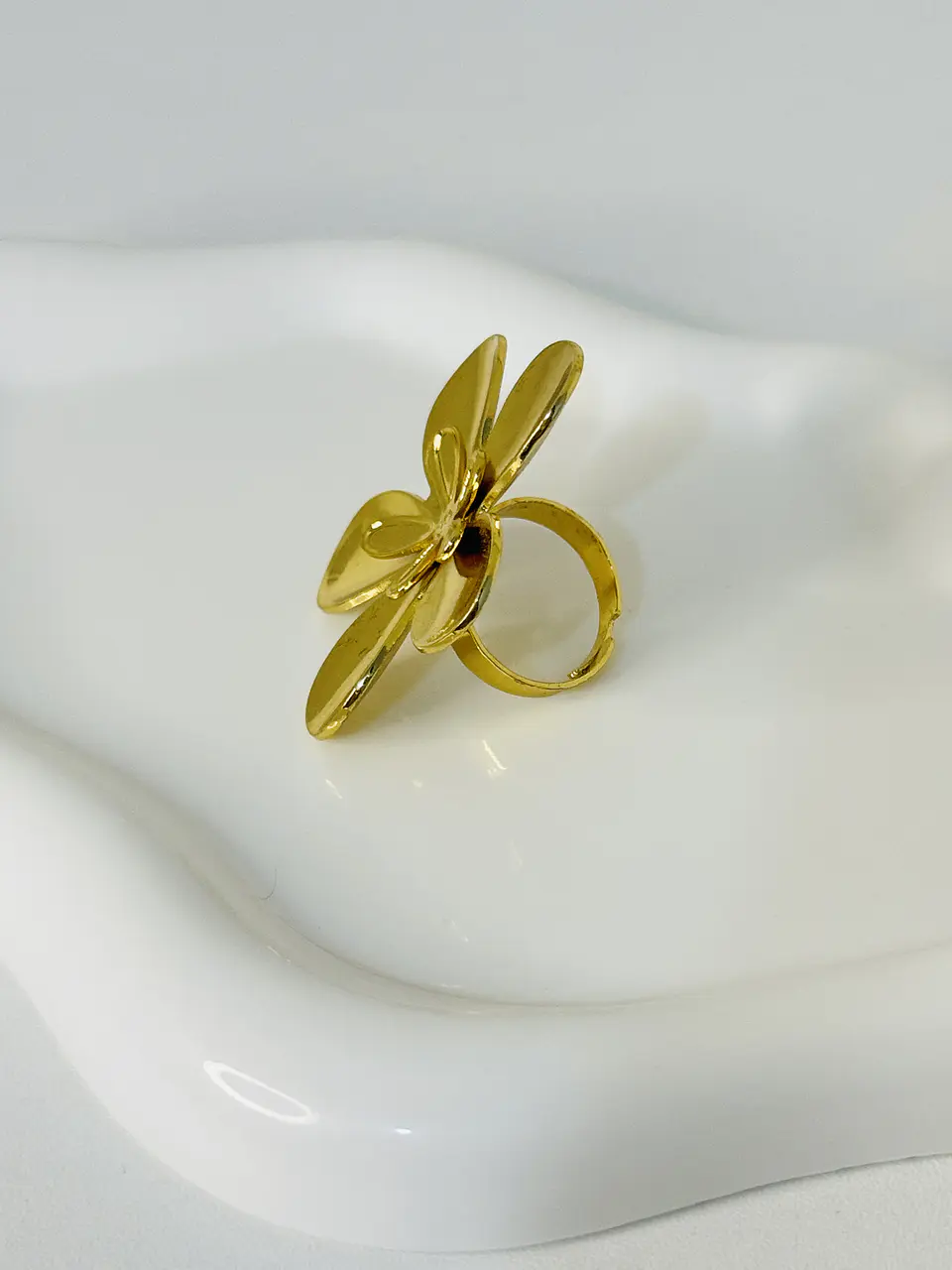 Maxi Anillo Flor XL en Acero  2