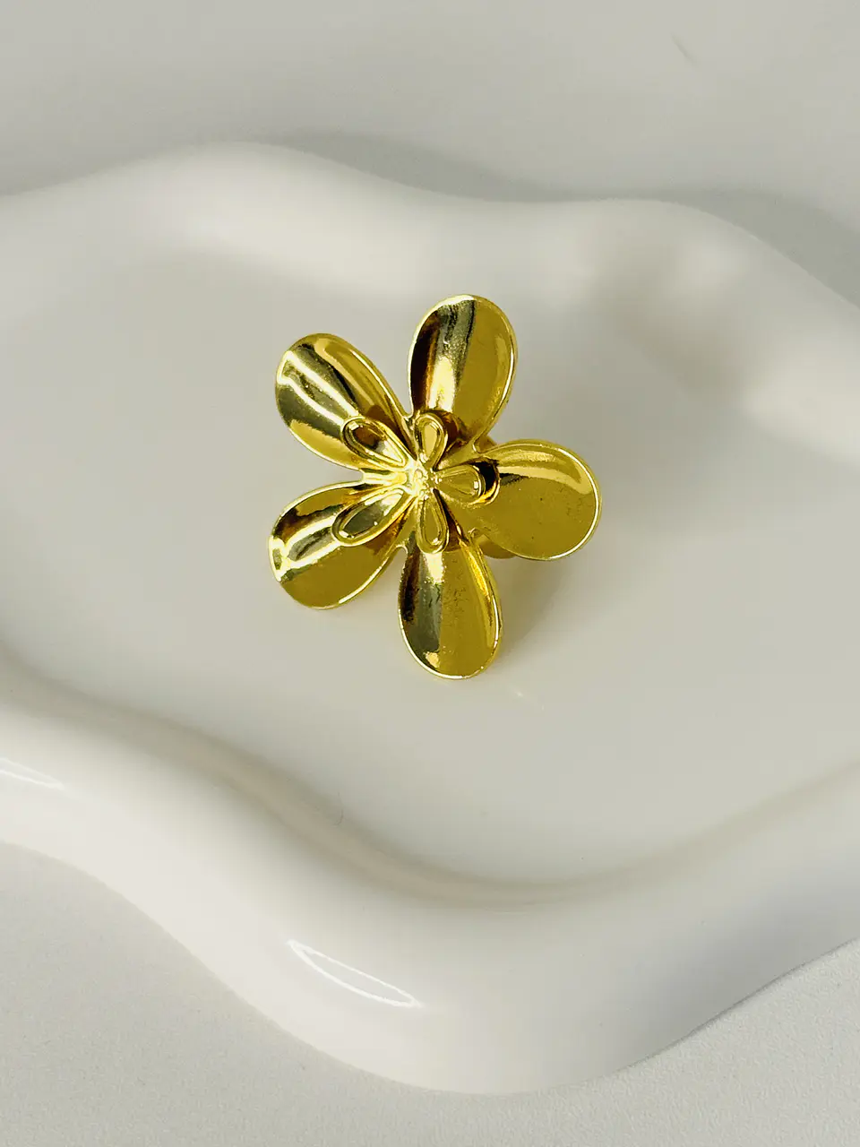 Maxi Anillo Flor XL en Acero  1
