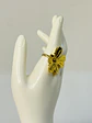 Maxi Anillo Flor Texturizada en Acero  - Miniatura 5