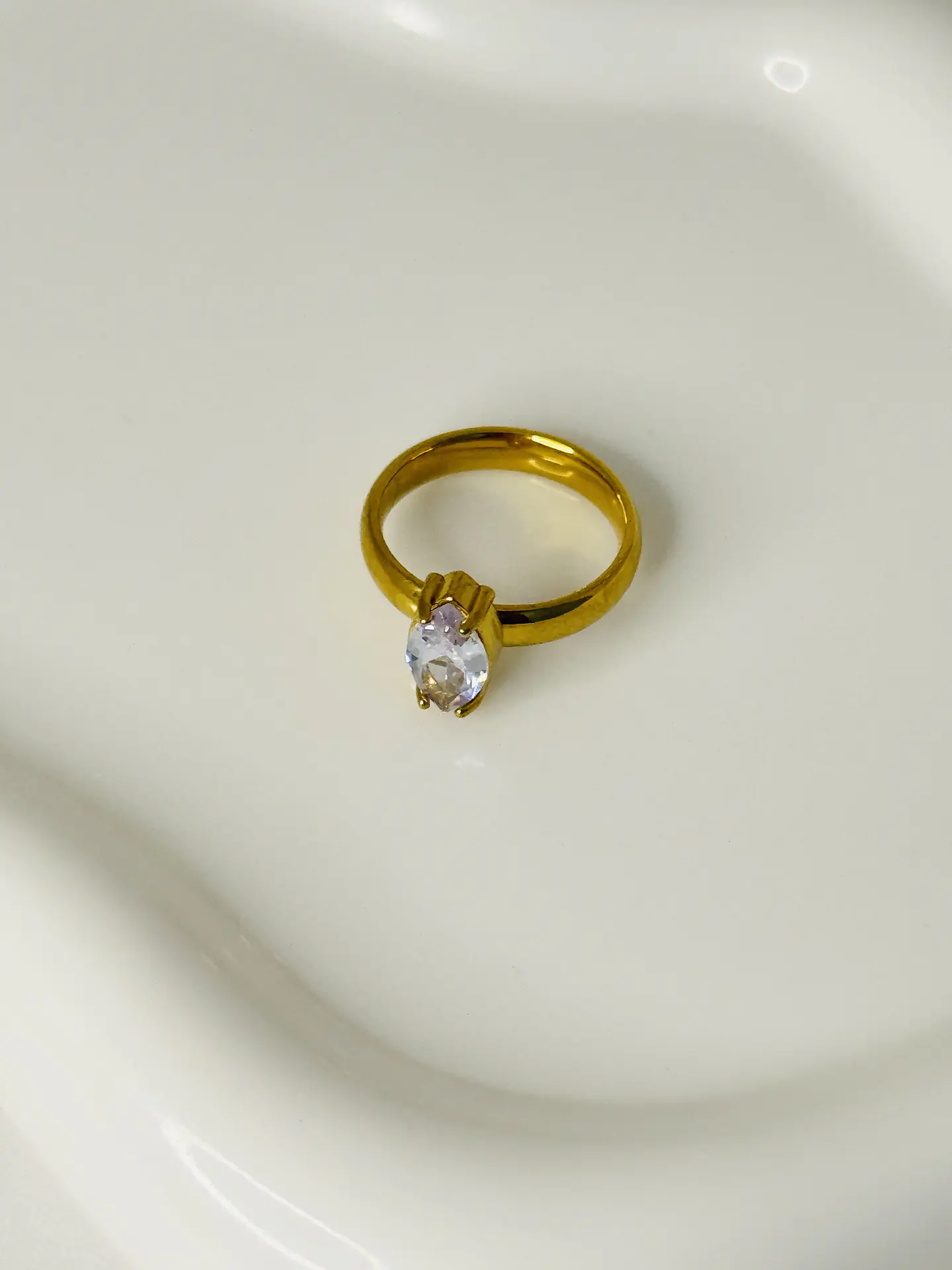 Anillo  Marquesa Cristal en Acero  2