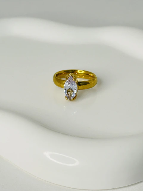 Anillo  Marquesa Cristal en Acero 