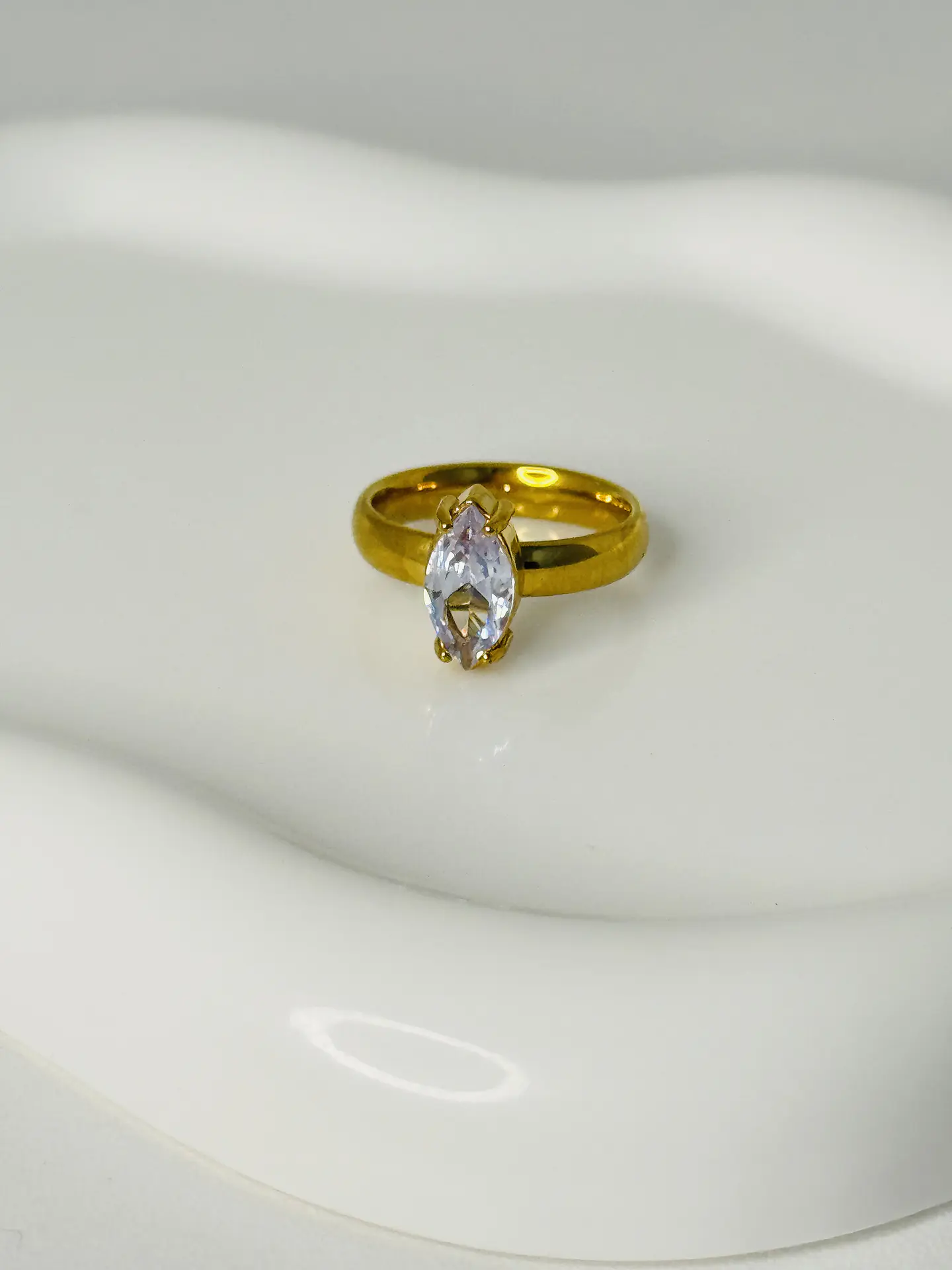 Anillo  Marquesa Cristal en Acero  1