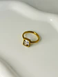 Anillo Rectangular Vintage en Acero  - Miniatura 1
