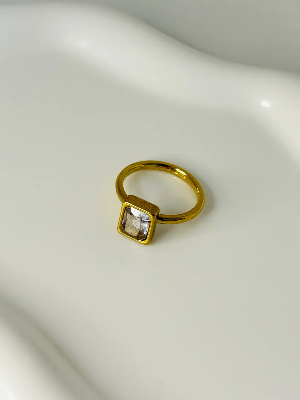 Anillo Rectangular Vintage en Acero  1