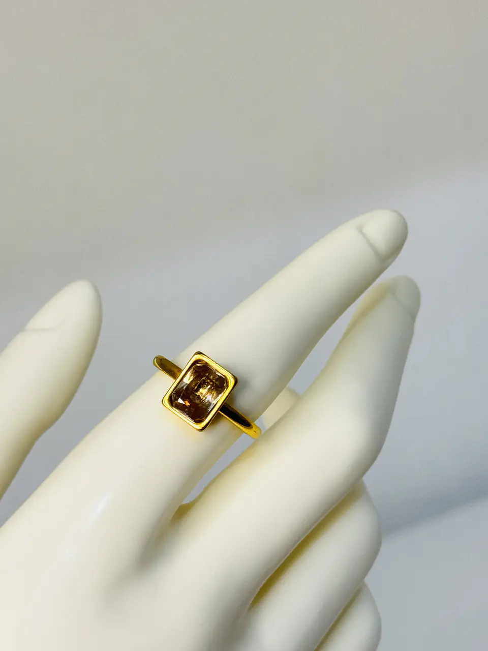 Anillo Rectangular Vintage en Acero  2