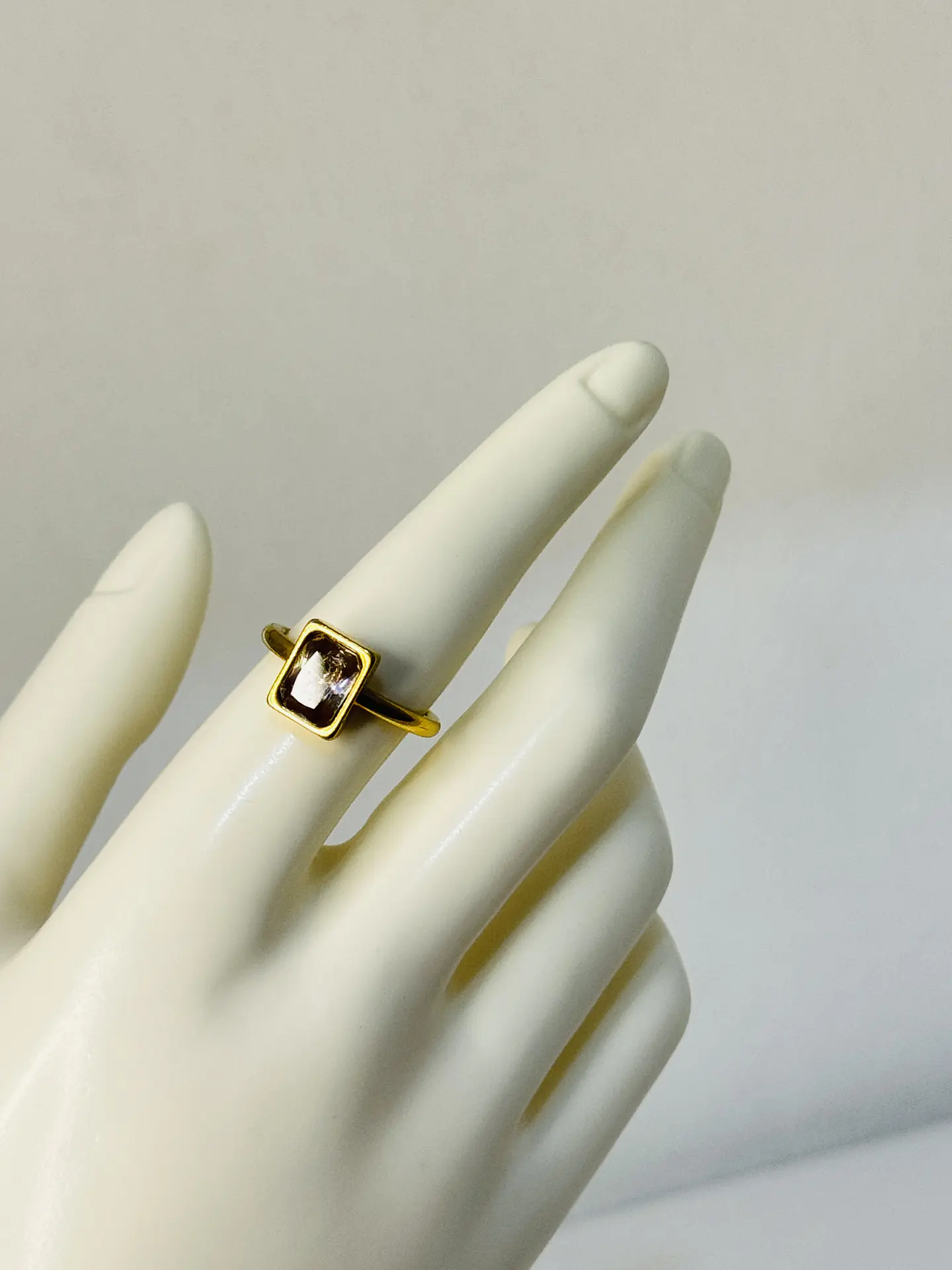Anillo Rectangular Vintage en Acero  3