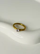 Anillo Cuadrado Cristal en Acero  - Miniatura 1
