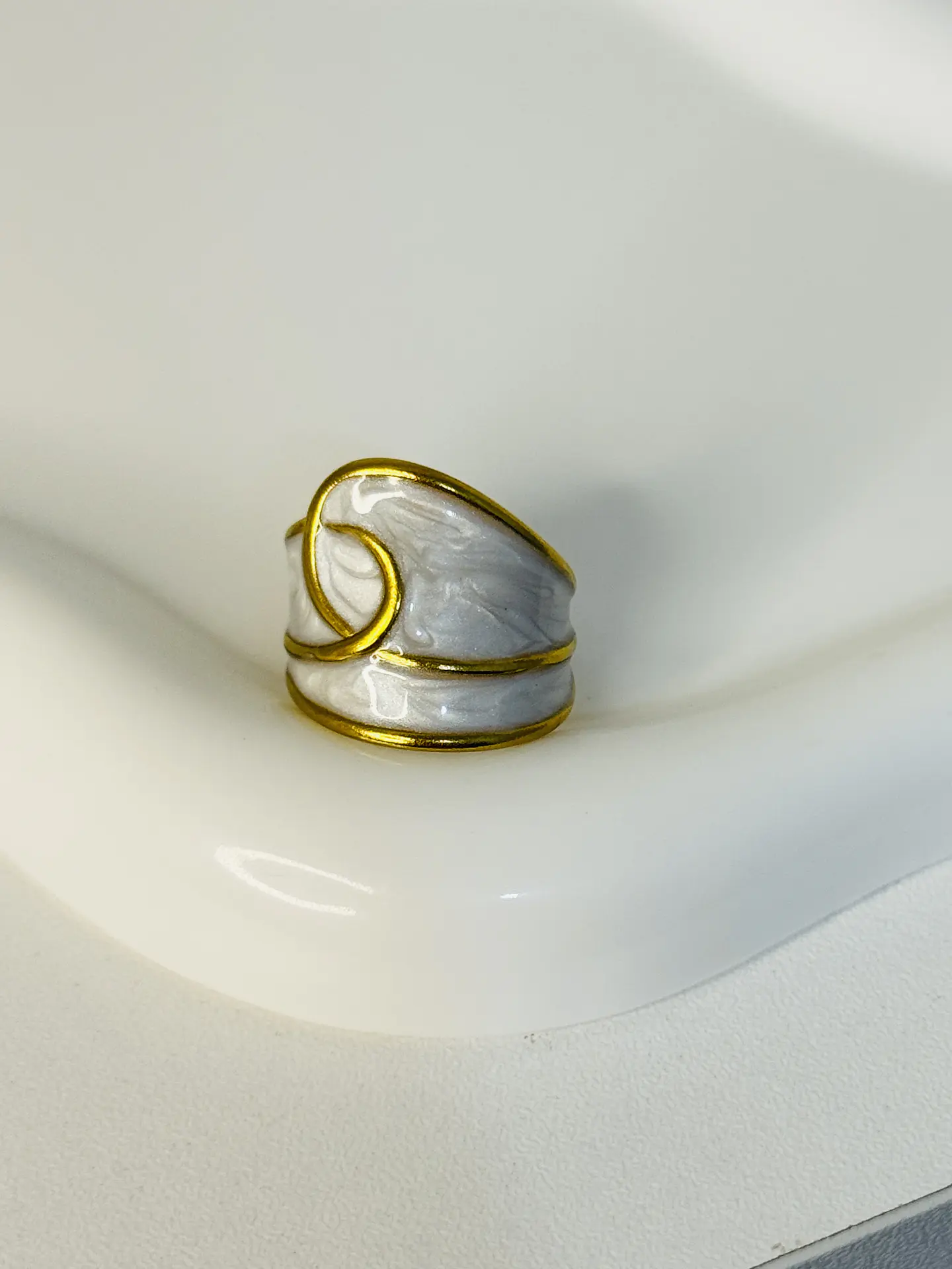Anillo Maxi Chunky Marmoleado  1